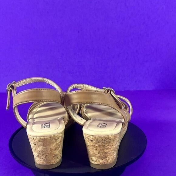 Nordstroms Rack Girl's Tan Natural Jackie Wedge Sandal Shoe‎ Size 13-NEW - Picture 4 of 7